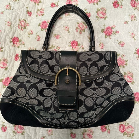 Coach Handbags - Vintage Coach Soho Signature Canvas Shoulder Bag | Y2K